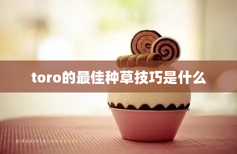 toro的最佳种草技巧是什么