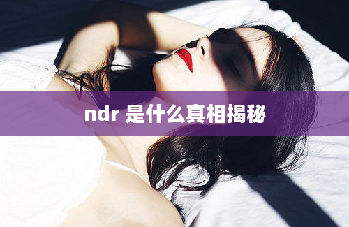 ndr 是什么真相揭秘