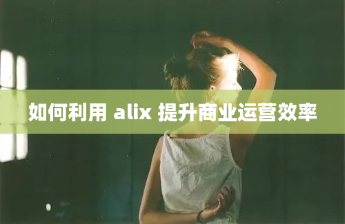 如何利用 alix 提升商业运营效率