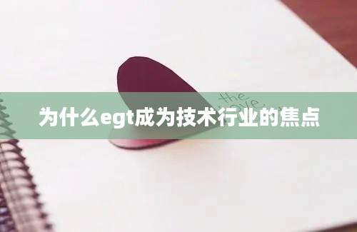 为什么egt成为技术行业的焦点