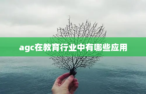 agc在教育行业中有哪些应用