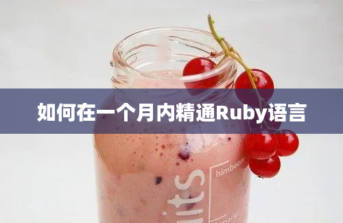 如何在一个月内精通Ruby语言