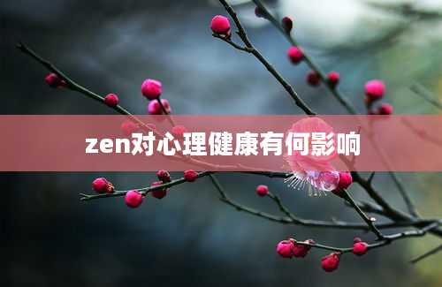 zen对心理健康有何影响