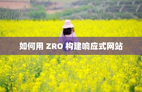 如何用 ZRO 构建响应式网站