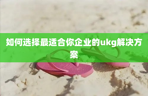 如何选择最适合你企业的ukg解决方案