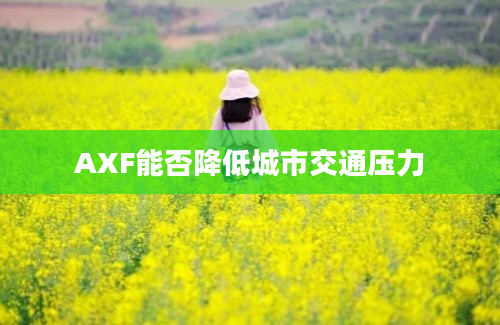 AXF能否降低城市交通压力