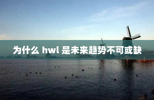 为什么 hwl 是未来趋势不可或缺