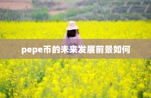 pepe币的未来发展前景如何