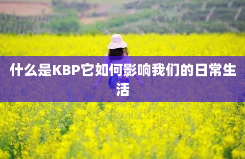 什么是KBP它如何影响我们的日常生活