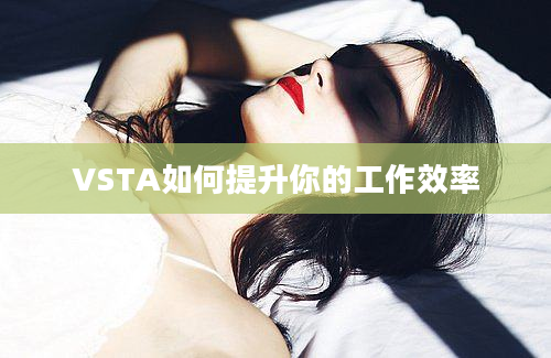 VSTA如何提升你的工作效率