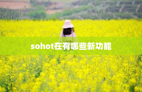 sohot在有哪些新功能