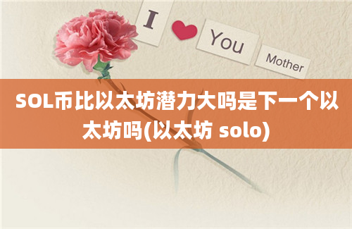 SOL币比以太坊潜力大吗是下一个以太坊吗(以太坊 solo)