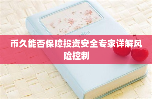 币久能否保障投资安全专家详解风险控制