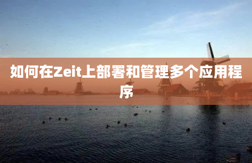 如何在Zeit上部署和管理多个应用程序