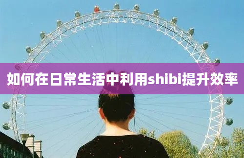 如何在日常生活中利用shibi提升效率