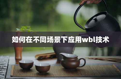 如何在不同场景下应用wbl技术