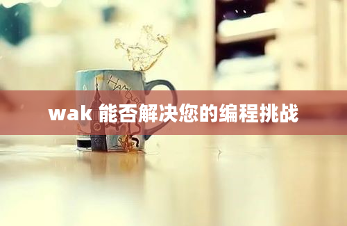 wak 能否解决您的编程挑战