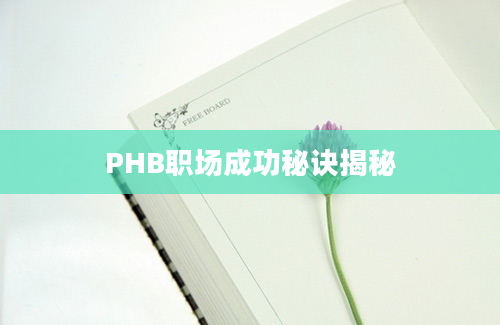 PHB职场成功秘诀揭秘