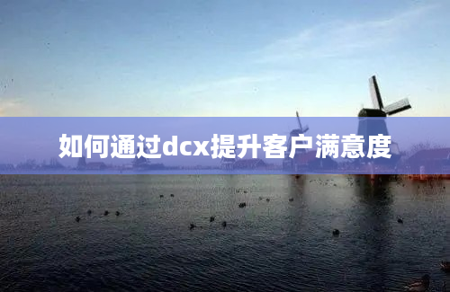 如何通过dcx提升客户满意度