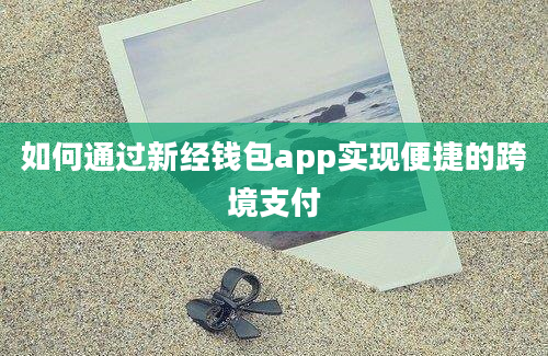 如何通过新经钱包app实现便捷的跨境支付