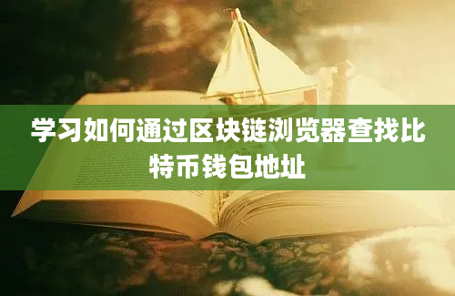 学习如何通过区块链浏览器查找比特币钱包地址