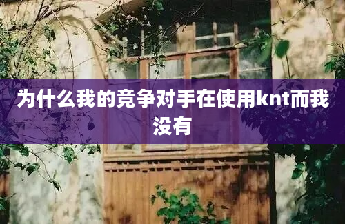 为什么我的竞争对手在使用knt而我没有