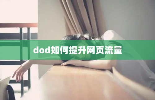 dod如何提升网页流量