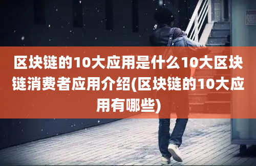 区块链的10大应用是什么10大区块链消费者应用介绍(区块链的10大应用有哪些)