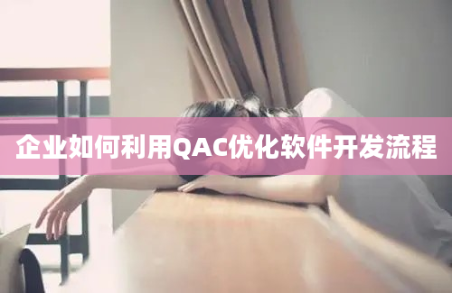 企业如何利用QAC优化软件开发流程