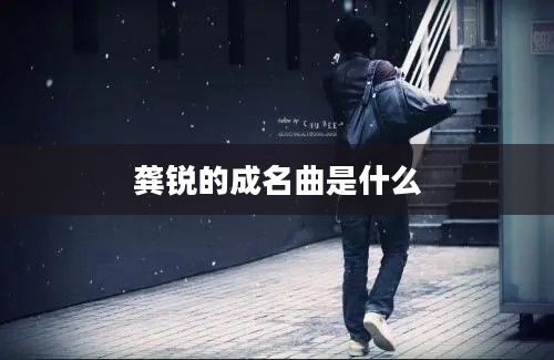 龚锐的成名曲是什么