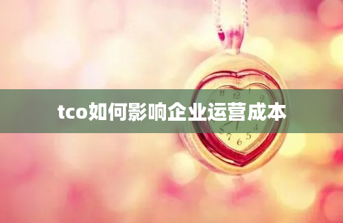 tco如何影响企业运营成本