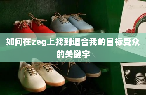 如何在zeg上找到适合我的目标受众的关键字