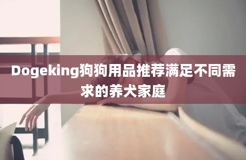 Dogeking狗狗用品推荐满足不同需求的养犬家庭