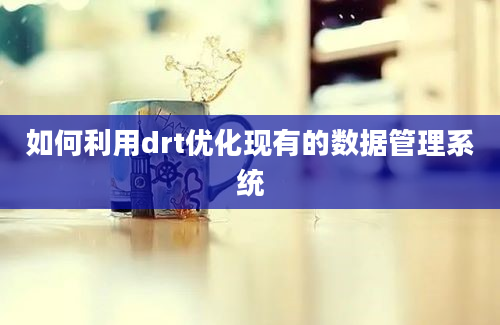 如何利用drt优化现有的数据管理系统