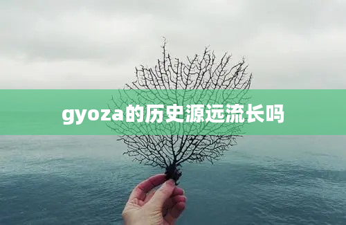 gyoza的历史源远流长吗