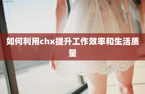 如何利用chx提升工作效率和生活质量