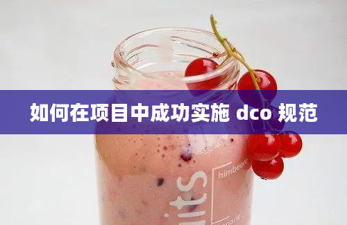 如何在项目中成功实施 dco 规范