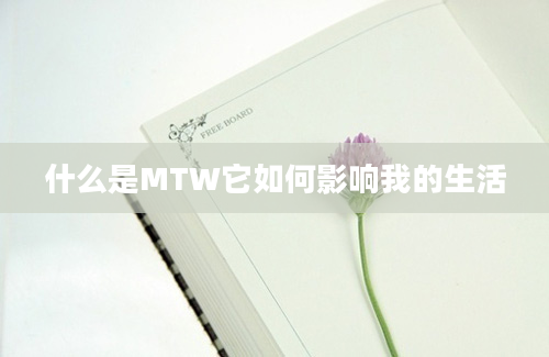 什么是MTW它如何影响我的生活