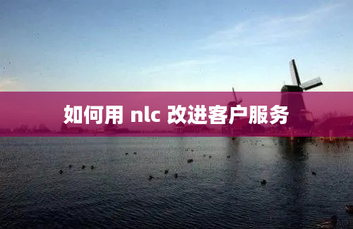 如何用 nlc 改进客户服务