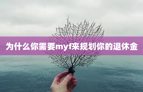 为什么你需要myf来规划你的退休金