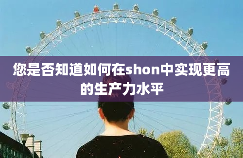 您是否知道如何在shon中实现更高的生产力水平