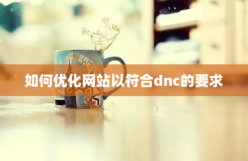 如何优化网站以符合dnc的要求