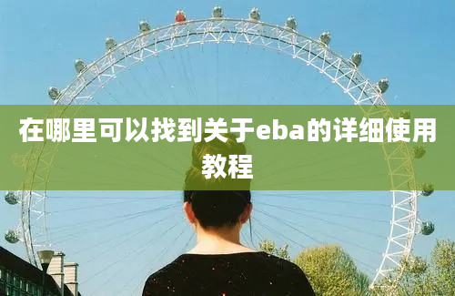 在哪里可以找到关于eba的详细使用教程