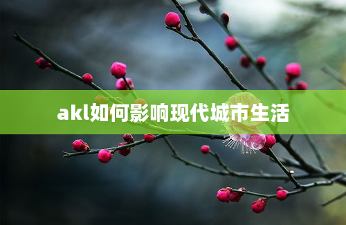 akl如何影响现代城市生活