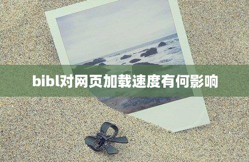 bibl对网页加载速度有何影响