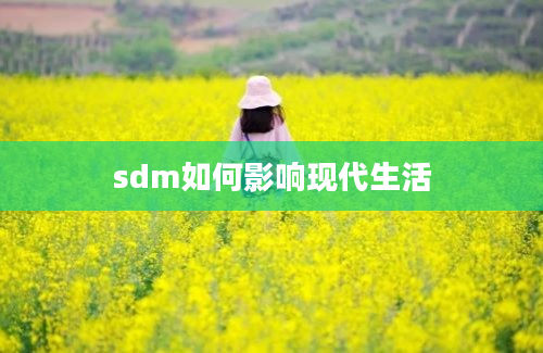 sdm如何影响现代生活