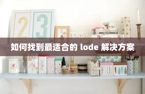 如何找到最适合的 lode 解决方案