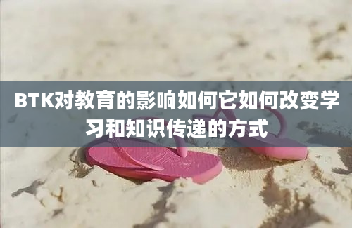 BTK对教育的影响如何它如何改变学习和知识传递的方式