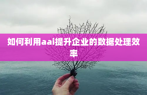 如何利用aai提升企业的数据处理效率