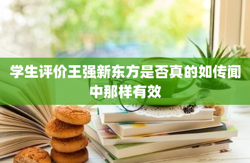 学生评价王强新东方是否真的如传闻中那样有效